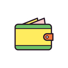 Wallet icon vector design templates