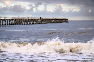 Fishermen on Blyth Harbour Pier, which lies about 7 miles north of Tynemouth and has had a very commercial recent past. It sits on the east coast of Northumberland in England