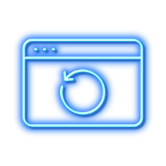 Recovery internet line icon. Backup data sign. Restore information. Neon light effect outline icon.