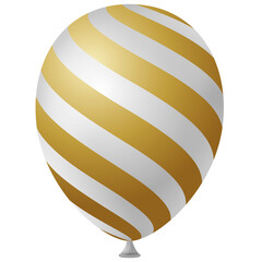 white gold 3d helium air balloon