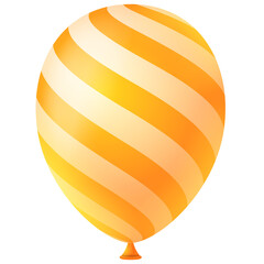 yellow 3d helium air balloon
