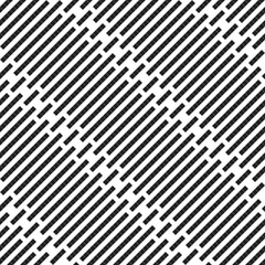 Seamless pattern with lines.Unusual poster Design .Black Vector stripes .Geometric shape. Endless texture
