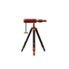telescope on tripod isolated