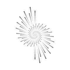 Obraz premium Circle halftone spiral background. dots abstract concentric circle. spiral, swirl, twirl element. Circular and radial dots helix. Segmented circle with rotation. 