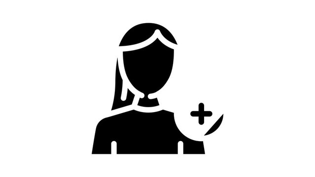 new usel female glyph icon animation