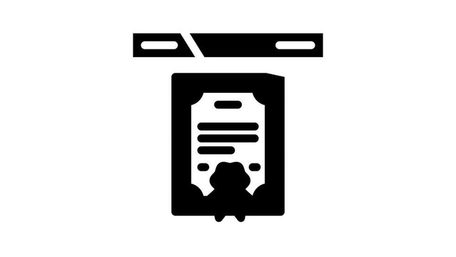 license document glyph icon animation