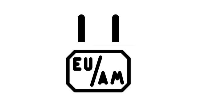 adapter socket glyph icon animation