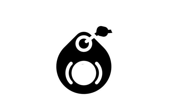 magnetic key from entrance glyph icon animation