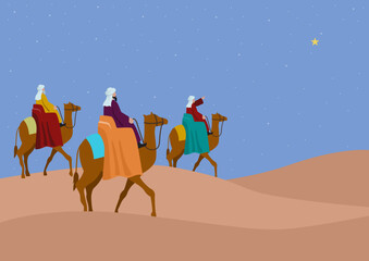 Three Wise Men, journey to Bethlehem