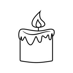 Candle icon vector. lighting illustration sign. Suppository symbol or logo.