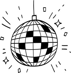 disco ball illustration.