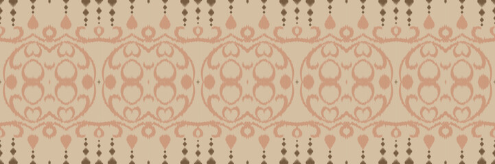 Ikat border tribal Africa Seamless Pattern. Ethnic Geometric Batik Ikkat Digital vector textile Design for Prints Fabric saree Mughal brush symbol Swaths texture Kurti Kurtis Kurtas