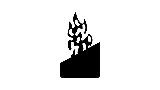 on fire socket glyph icon animation