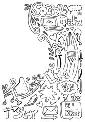 abstract doodle illustration for design concept. doodle art and hand drawn art.