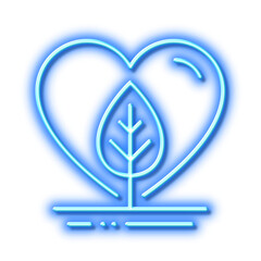 Local grown line icon. Organic tested sign. Fair trade. Neon light effect outline icon.