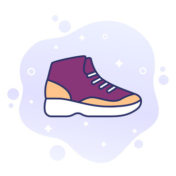 
Basketball Shoe, High Top Sneakers Icon