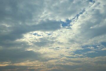 clouds in the blue sky