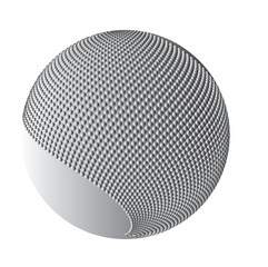 Abstract vector circle frame halftone dots logo emblem design element for medical, treatment, cosmetic. Round border Icon using halftone circle dots raster texture.