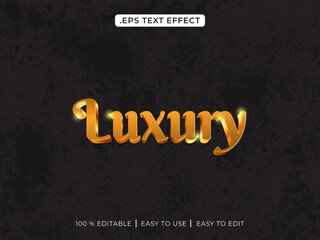 Obraz premium Gold Luxury 3D text effect.