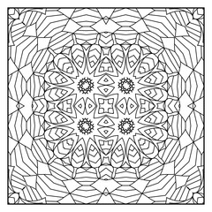 
Mandala coloring page for adults. Mandala background. Mandala pattern coloring page. Hand drawn mandala pattern background. Vector black and white coloring page for coloring book.