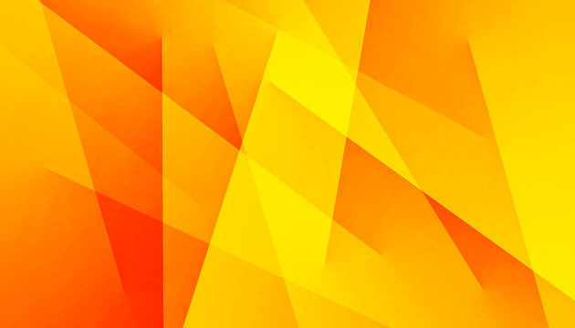 Yellow orange red abstract background for design. Geometric shapes. Triangles, squares, stripes, lines. Color gradient. Modern, futuristic. Colorful. Bright.  Web banner.