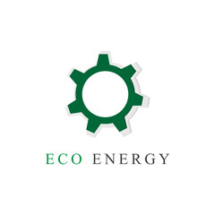 Vector green eco energy logo design