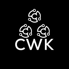 CWK letter logo. CWK best black background vector image. CWK Monogram logo design for entrepreneur and business.
