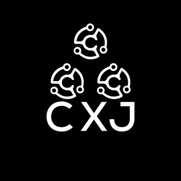 CXJ letter logo. CXJ best black background vector image. CXJ Monogram logo design for entrepreneur and business.
