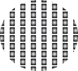 Obraz premium Abstract vector circle frame halftone dots logo emblem design element for medical, treatment, cosmetic. Round border Icon using halftone circle dots raster texture.