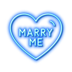 Marry me line icon. Sweet heart sign. Wedding love. Neon light effect outline icon.