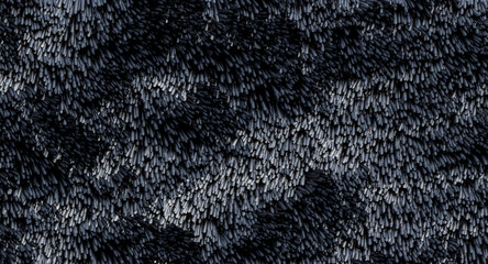 black thick wave pile background.