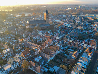 Historic fortress Naarden-Vesting in the winter