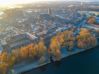 Historic fortress Naarden-Vesting in the winter