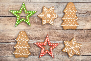 Christmas tasty sweet Ginger cookies.