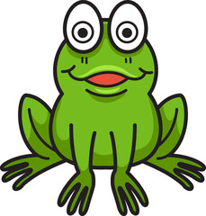 cartoon frog outline character