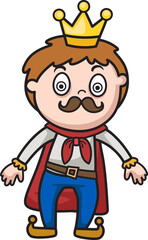 cartoon king outline character