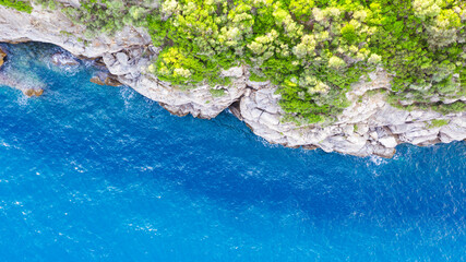 Aerial view at the beach.
