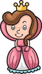 cartoon queen outline character