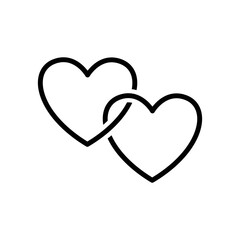 heart icon vector design template in white background