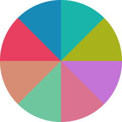 8分割の円グラフ