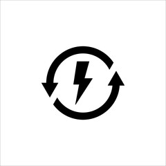 Lightning, electric power vector logo design element. Energy and thunder electricity symbol concept.