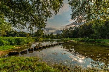 Gué de Saint-André sur le Suran à Neuville-sur-Ain, Ain, France