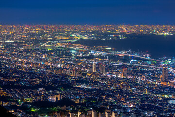 兵庫県　神戸　掬星台からの夜景