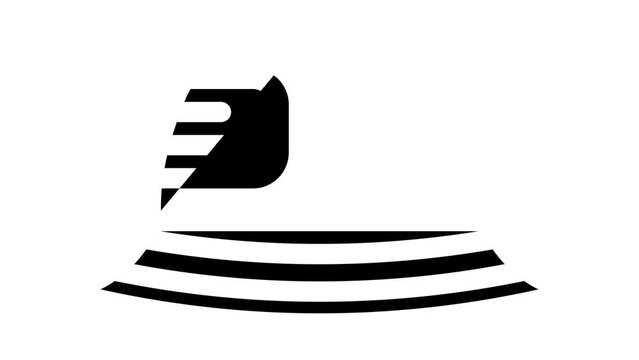 panama hat glyph icon animation