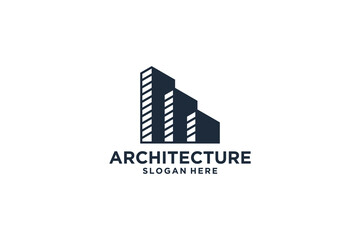Fototapeta premium Building architecture logo design. Skyscraper logo concept.