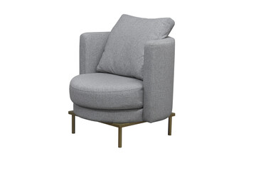 Chair upholstered with matting on wooden legs