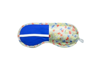 Rollo Sleep mask and lavender products for healthy sleep on textile background. Healthy night sleep concept © blackdiamond67