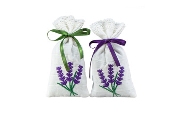 lavender products for healthy sleep on textile background. Healthy night sleep concept