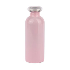 pink color bottle isolated on white background.