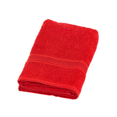 red color design towel isolated on white background.
